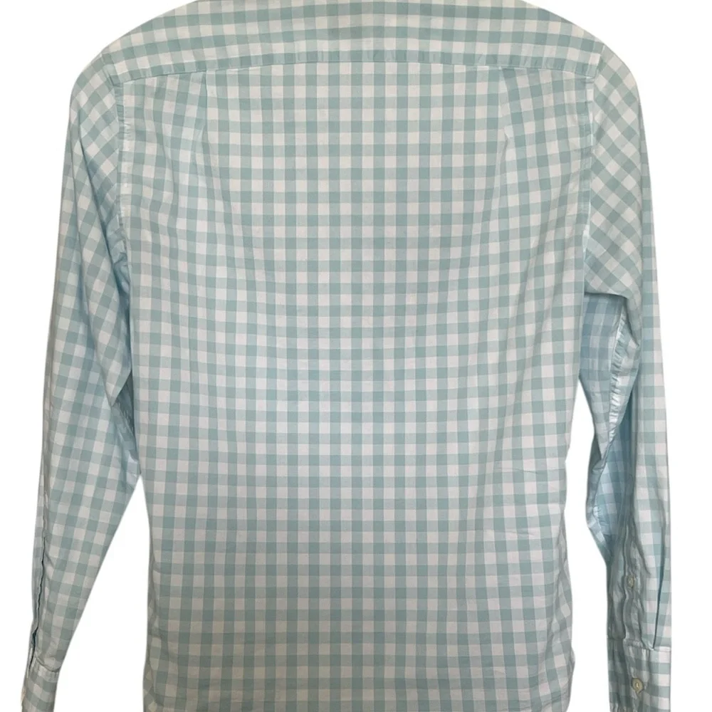 J. CREW Light Blue Gingham Button-Down Men's Shirt Sz/S